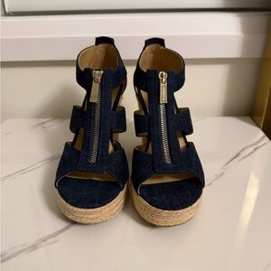 Denim Michael Kors Wedges Heels